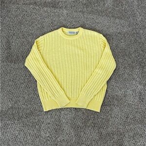 Sunny Yellow Cable Knit Women's Sweater